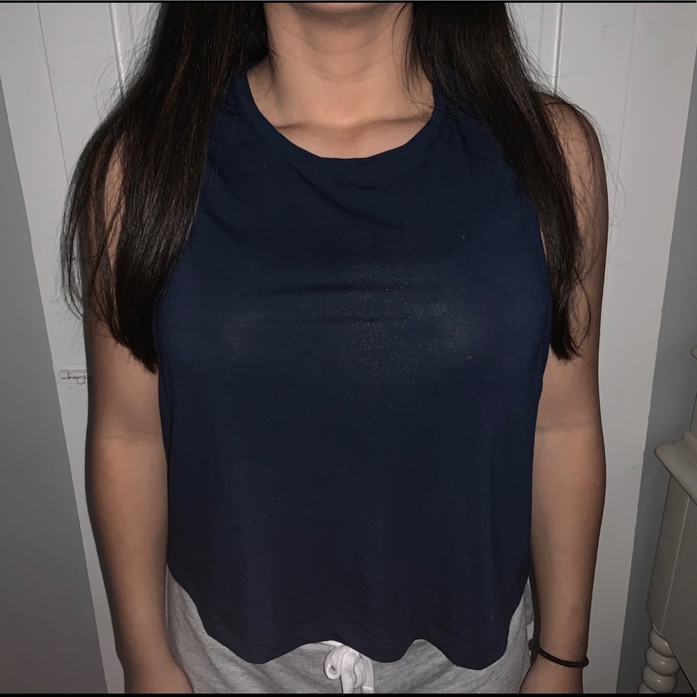 Navy blue muscle tee
